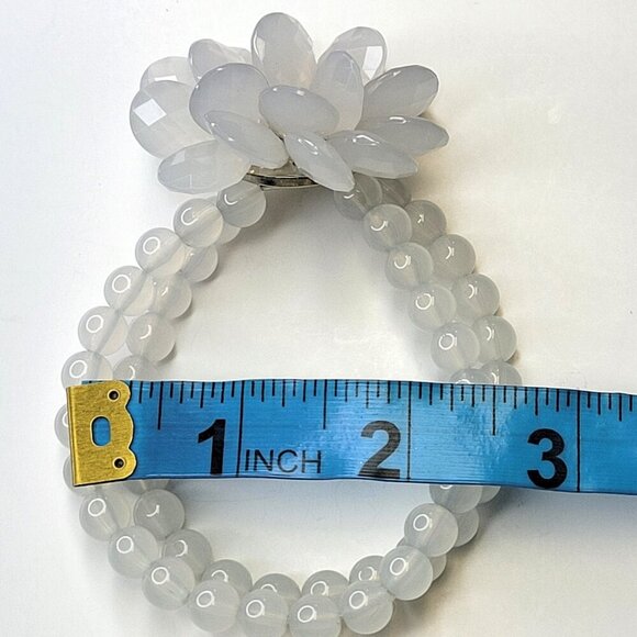Fashion White Jade Stretch Bead Bracelet - Picture 8 of 15